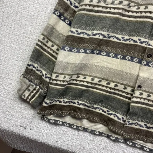 VTG Private member Heavy Button-Down Over Shirt L Aztec Southwest Pattern Retro - Picture 3 of 16